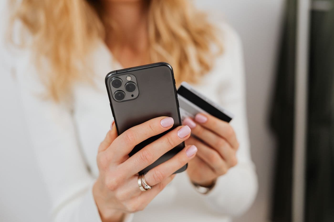 A person checking their balance on a phone